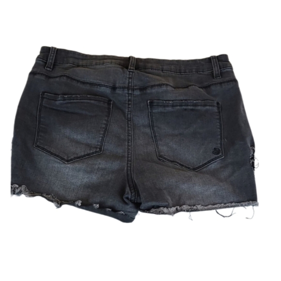 Indigo Rein Denim Jean Shorts Distressed, Dark Gray, Size 29 - Picture 3 of 4